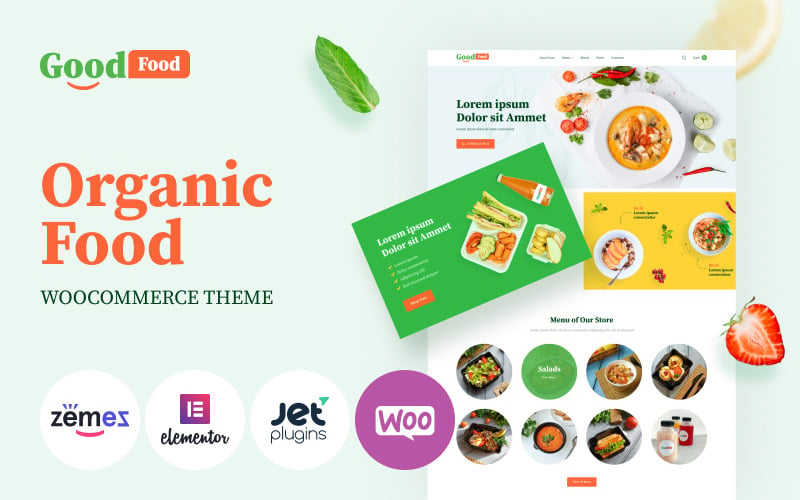 GoodFood - Стильный шаблон органической еды для WooCommerce
