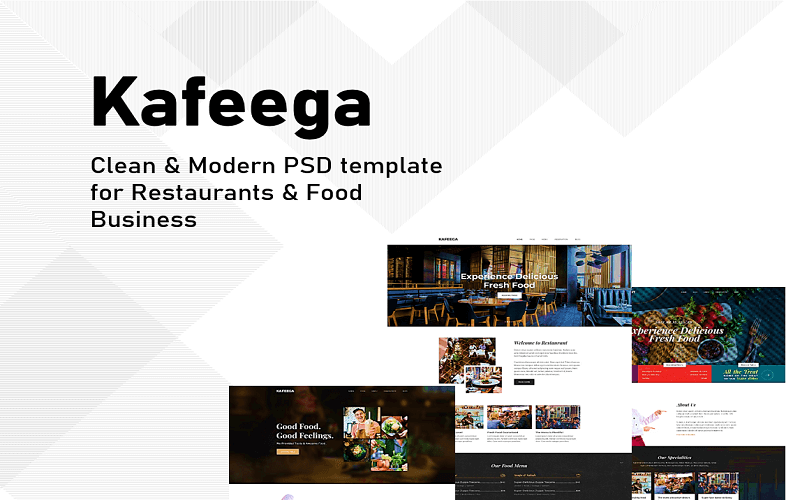 Download PSD шаблон "Kafeega - Food Business PSD Template" / Kafeega - Food Business PSD Template - PSD шаблон на тему графика restaurant psd template food and web bakery theme modern design multipurpose hotel caf&amp;atilde;&amp;copy; coffee shop bars clubs