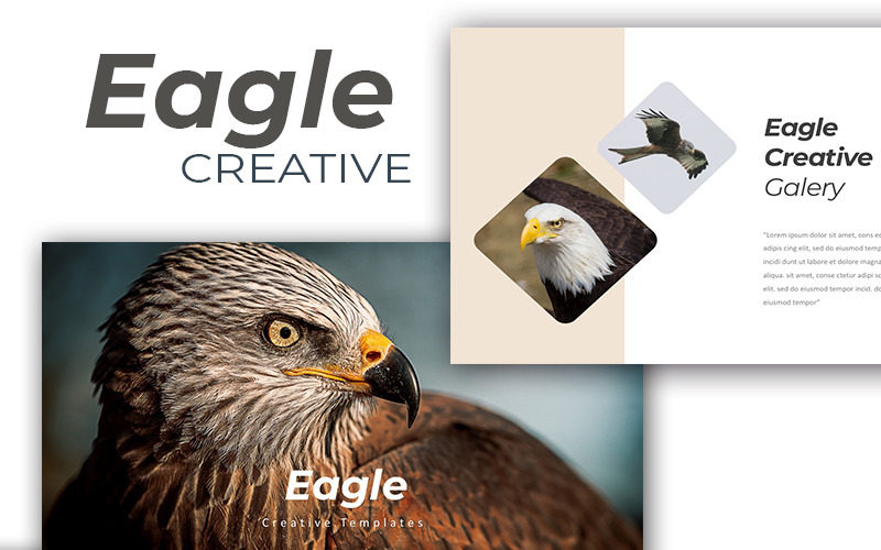 Modelo de PowerPoint criativo de águia