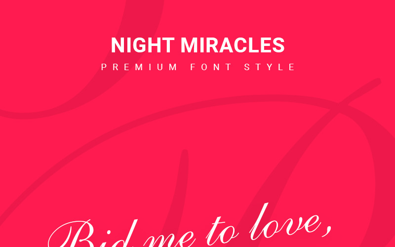 Download Шрифт "Night Miracles Font" / Night Miracles Font - Шрифт на тему графика elegant sleek cursive modern typography font fontstyle