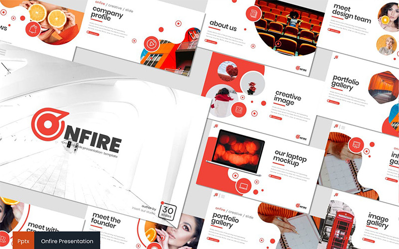 Onfire PowerPoint-mall