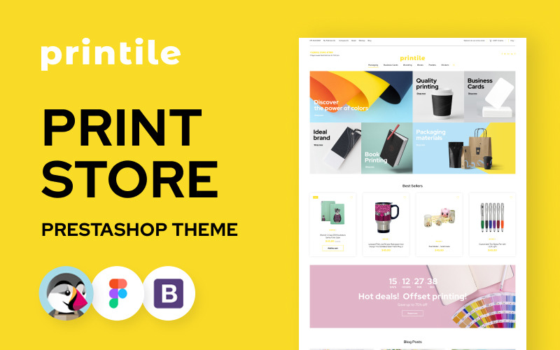 Printile-印刷店电子商务模板PrestaShop主题