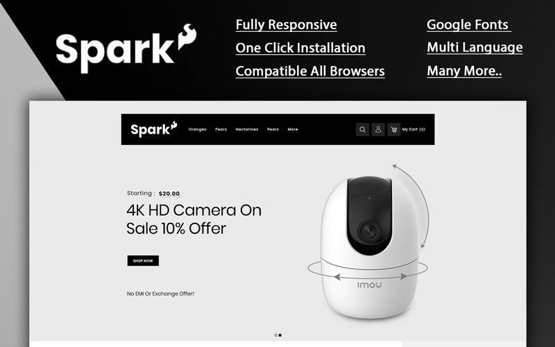 Spark - шаблон OpenCart для електронного магазину
