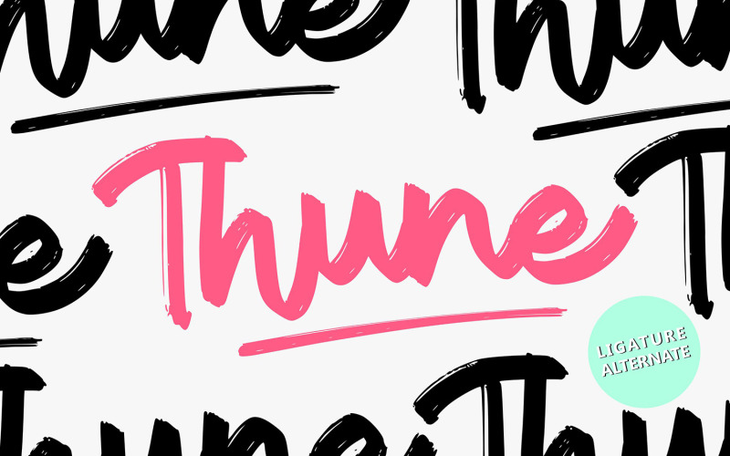 Thune | Vet penseel lettertype