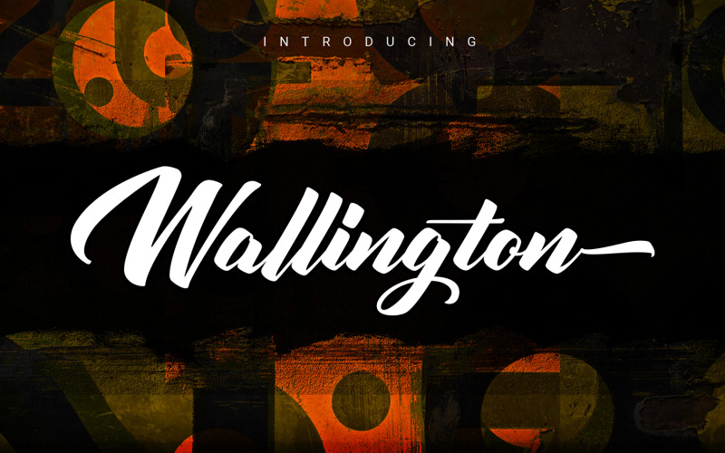 Wallington | Kézi betűkkel ecset kurzív betűtípus