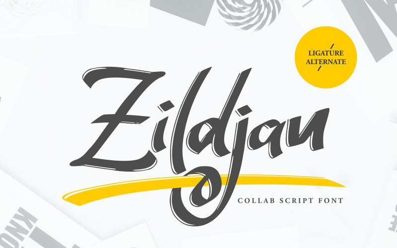 Zildjan | Script pensel typsnitt
