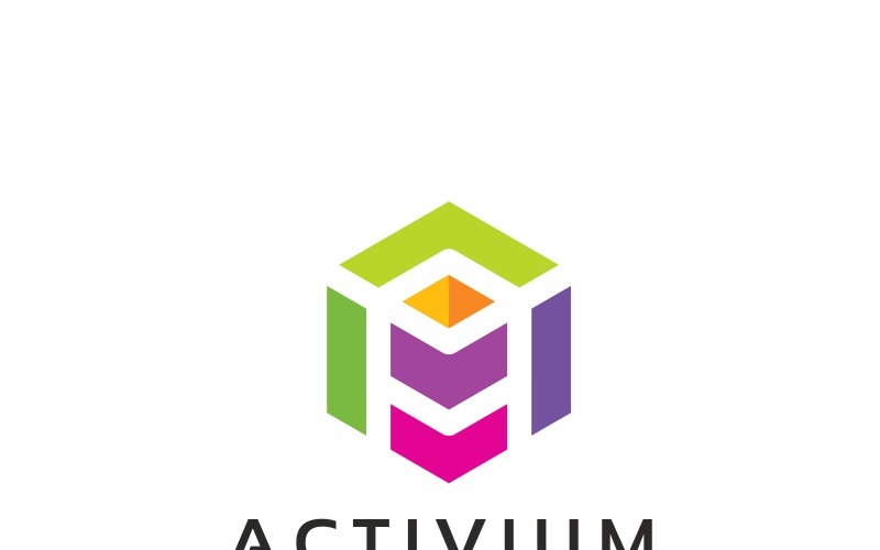 Download Шаблон логотипа "Activium- A Letter Logo Template" / Activium- A Letter Logo Template - Шаблон логотипа на тему графика a letter logo a abstract advance around circle fast hexa hexagon revolve tech technology