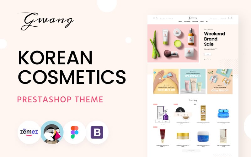 Gwang - Korean Cosmetics Ecommerce Templates PrestaShop Theme