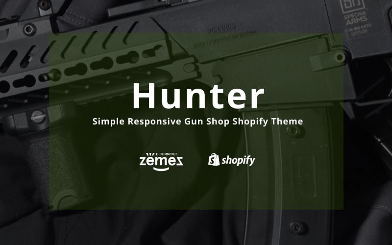 Hunter - простий адаптивний тематичний магазин Shopify Shop