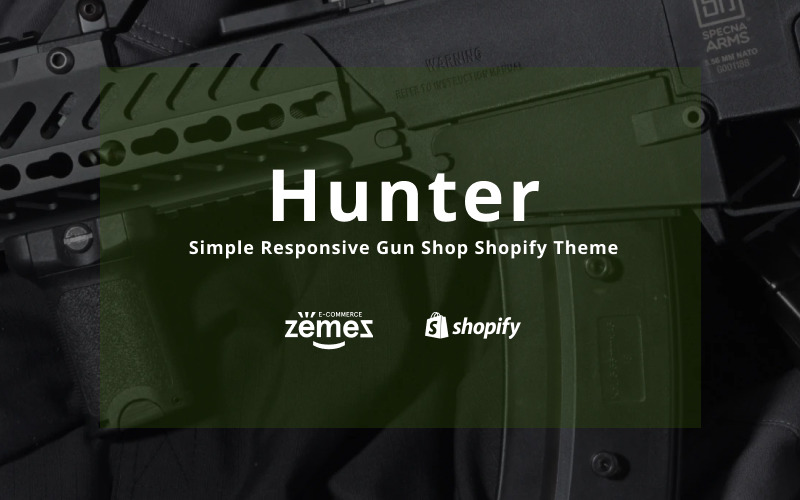 простая отзывчивая тема gun shop shopify