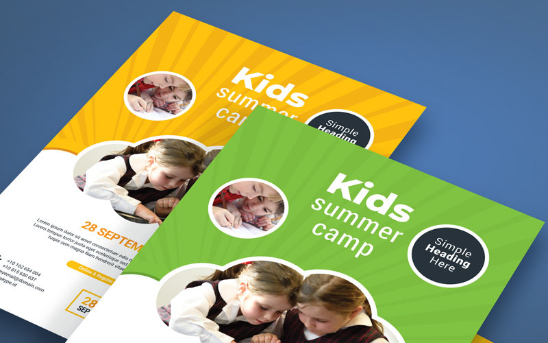 Download Фирменный стиль "Kids Flyer - Corporate Identity Template" / Kids Flyer - Corporate Identity Template - Фирменный стиль на тему графика flyer corporate corporate creative flyer travel business card card liflet computer internet stationery id kit blue hi-quality official symple green