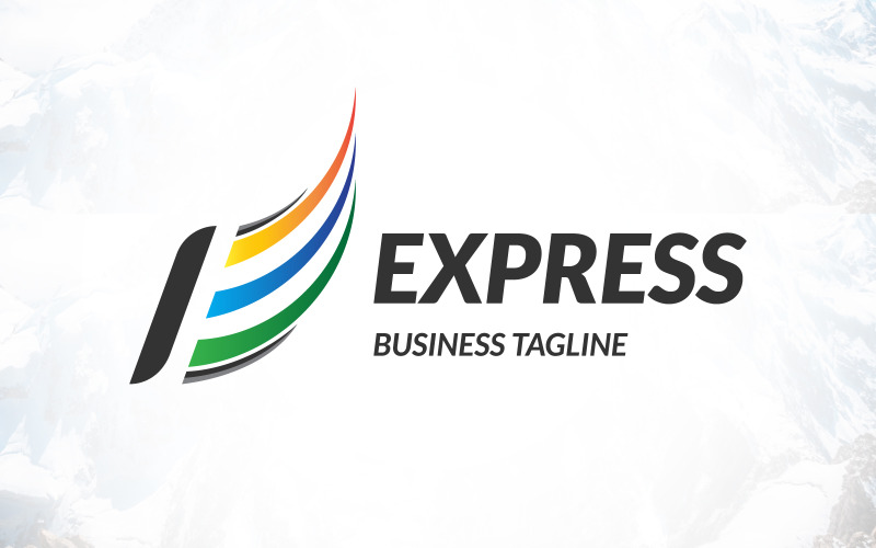 Letter E Express bedrijfslogo ontwerp