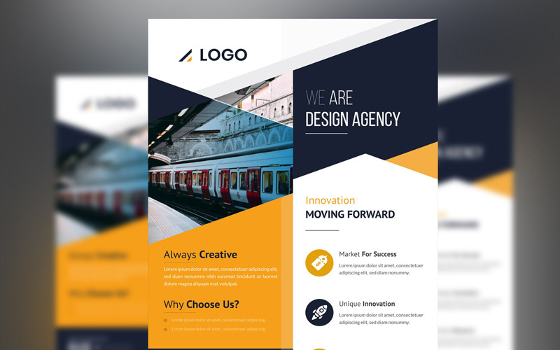Mipido-Design-Agency-Flyer - Vorlage für Corporate Identity