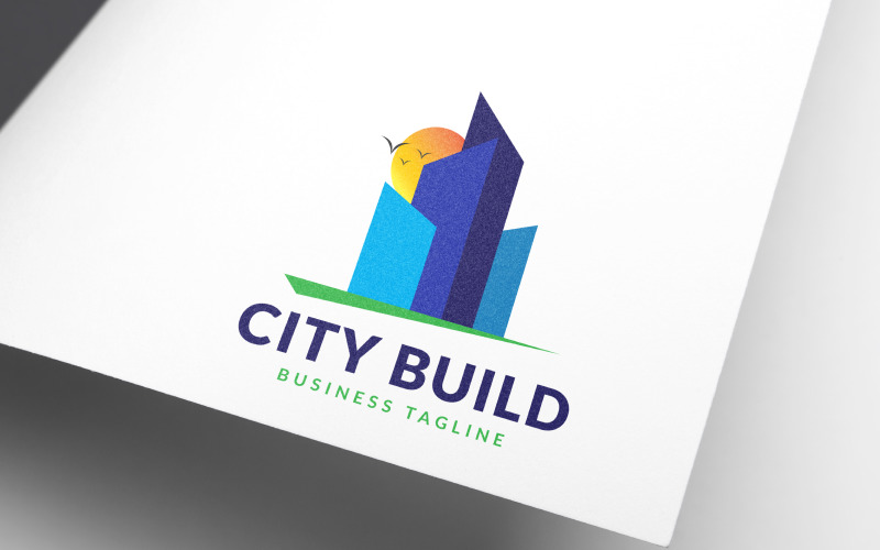 Download Шаблон логотипа "Modern City Building Real Estate Logo Template" / Modern City Building Real Estate Logo Template - Шаблон логотипа на тему графика sunset,apartment,builder,building,business,city,construction,consulting,financial,headquarters,high,home,identity,invest,investment,real,estate,renovation,skyscraper,urban