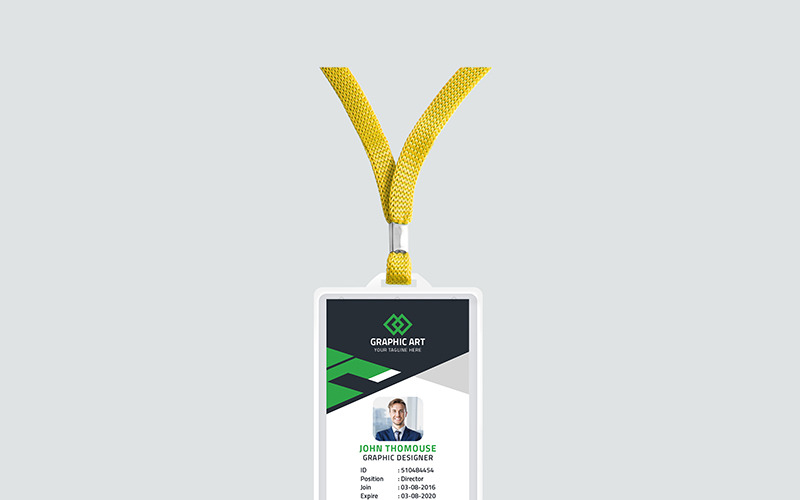 Download Фирменный стиль "Office id card - Corporate Identity Template" / Office id card - Corporate Identity Template - Фирменный стиль на тему графика corporate id card identity template office psd print business qr code individual personal vertical modern creative name call clean stylish