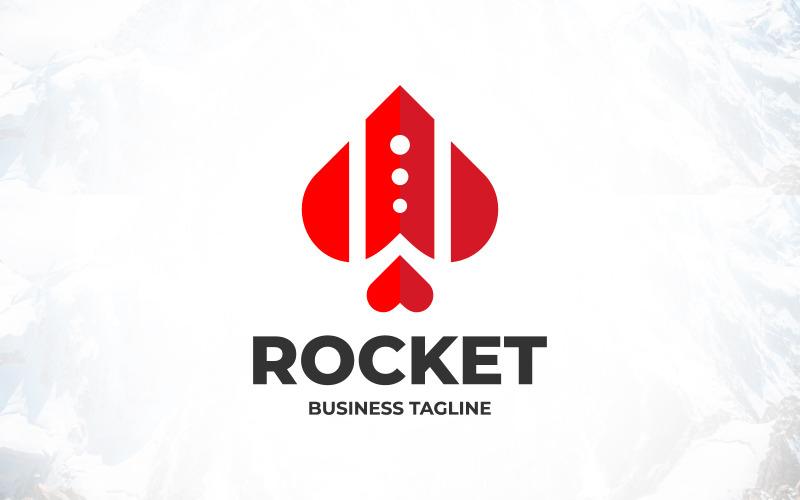 Snabb hastighet Rocket Love Logo Design