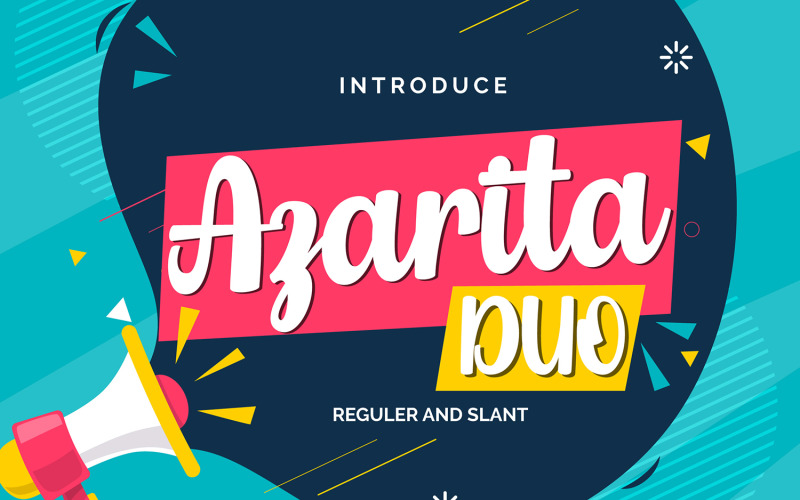 Download Шрифт "Azarita Duo | Regular &amp; Slant Font" / Azarita Duo | Regular &amp; Slant Font - Шрифт на тему графика abc,regular,character,typography,graphic,isolated,set,inclined,text,alphabetical,decorative,modern,slanted,type,sign,symbol,letter,design,typo,vector
