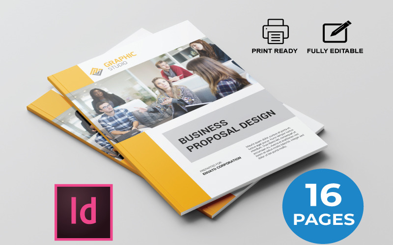 Download Фирменный стиль "Business Proposal Design Corporate Identity" / Business Proposal Design Corporate Identity - Фирменный стиль на тему графика a4,annual,report,booklet,brand,branding,brief,brochure,business,proposal,clean,corporate,guideline,guidelines,identity,informational,invoice,letter,letterhead,manual