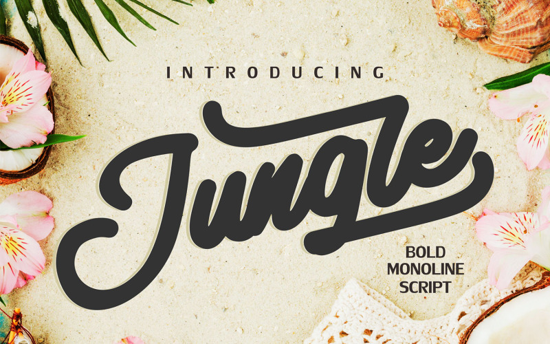 Download Шрифт "Jungle | Monoline Bold Cursive Font" / Jungle | Monoline Bold Cursive Font - Шрифт на тему графика jungle,beach,vector,design,icon,logo,graphic,concept,symbol,flat,sign,isolated,sky,star,technology,launch,cosmos,travel,spaceship,shuttle