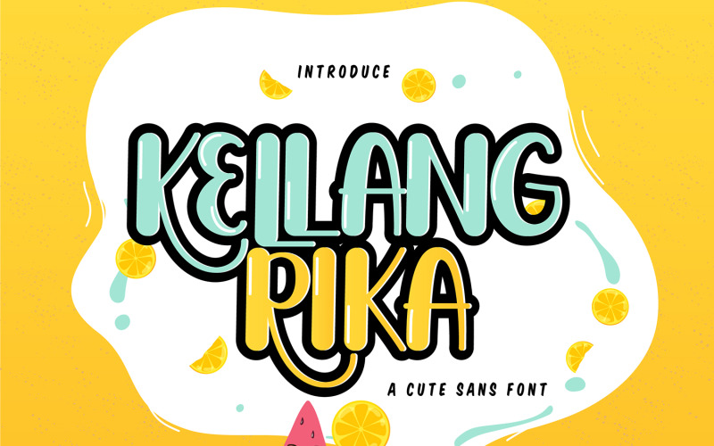 Download Шрифт "Kellang Rika | Cute Sans Font" / Kellang Rika | Cute Sans Font - Шрифт на тему графика abc,font,alphabet,design,letter,typeface,type,vector,sign,typography,typographic,typeset,style,symbol,set,character,element,poster,text,retro