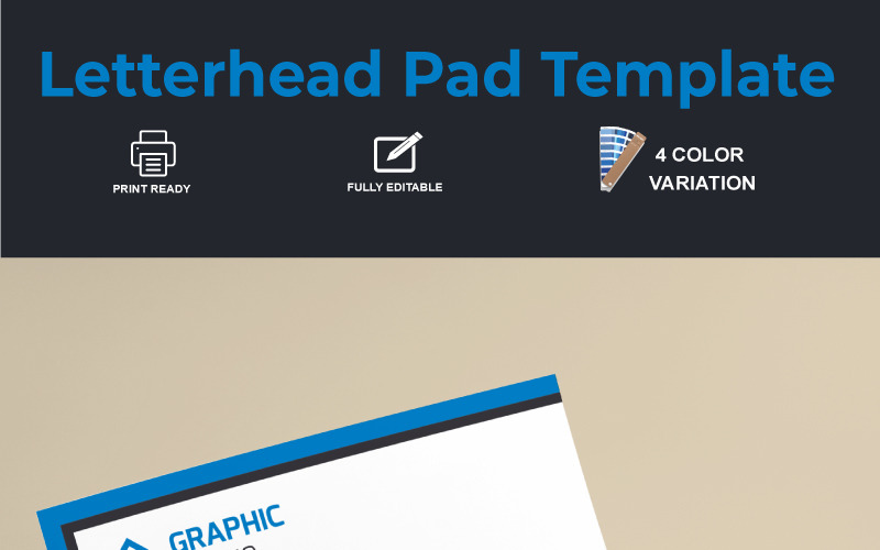 Download Фирменный стиль "Letterhead Pad - Corporate Identity Template" / Letterhead Pad - Corporate Identity Template - Фирменный стиль на тему графика 210x297 a4 ai design ai letterhead business pad clean letterhead corporate eps file ms word msword payment pdf invoice print