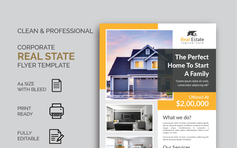 Download Фирменный стиль "Modern Real State Flyer - Corporate Identity Template" / Modern Real State Flyer - Corporate Identity Template - Фирменный стиль на тему графика advertisement advertising agency agent broker bundle commercial flyer home interior design flyer leaflet lease loan magazine mortgage negotiator newspaper open