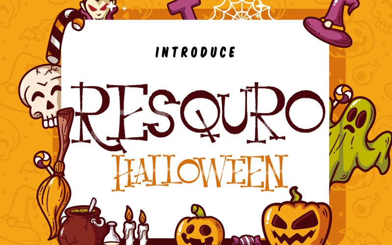 Resquro Halloween | Decoratief lettertype