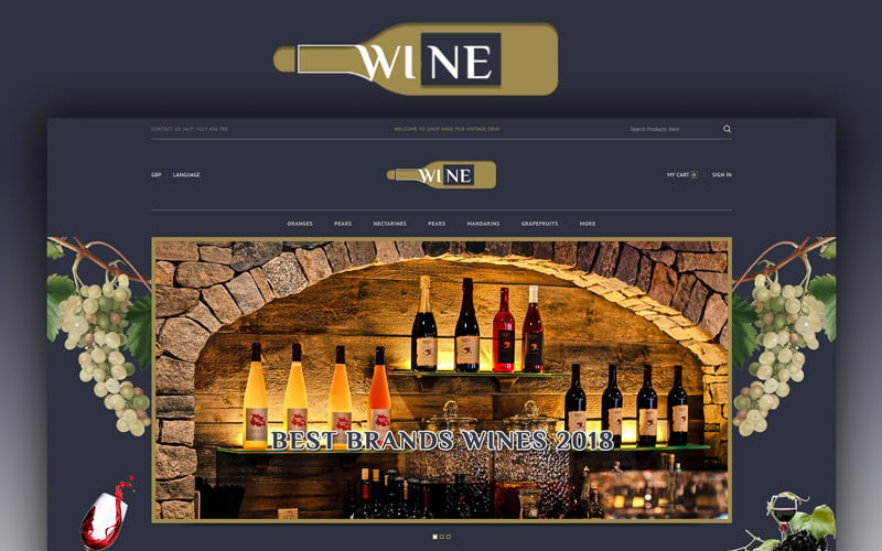 Wine Store OpenCart Template