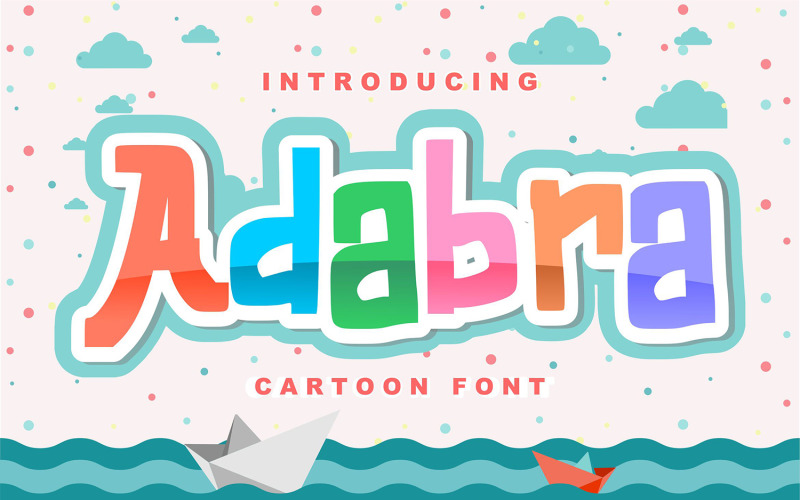 Adabra | Dekorative Cartoon-Schriftart