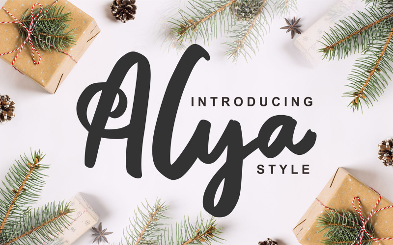 Alya | Police de style de pinceau