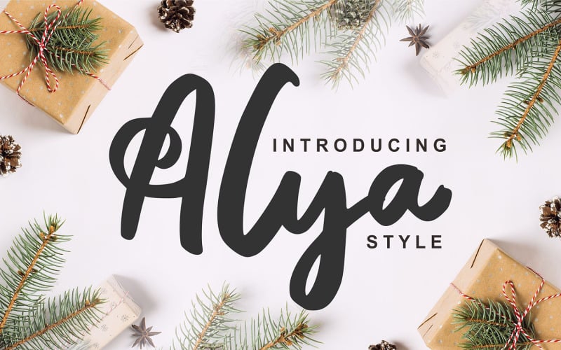 Alya |笔刷样式字体