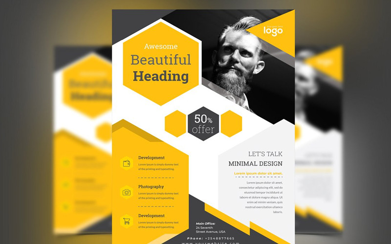 Download Фирменный стиль "Beautiful - Corporate Identity Template" / Beautiful - Corporate Identity Template - Фирменный стиль на тему графика new headline corporate business design cover template poster background flyer vector leaflet creative abstract banner company publication print graphic.