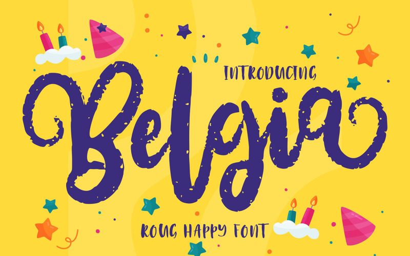 Belçika | Dekoratif Mutlu Yazı Tipi