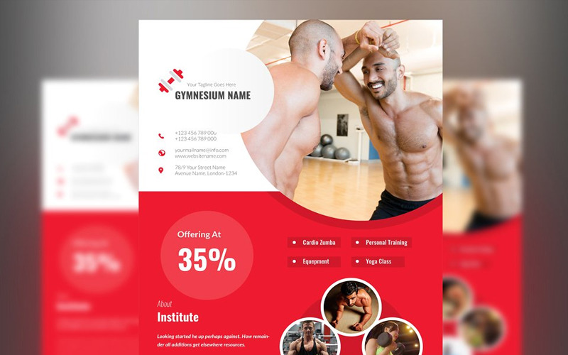 Download Фирменный стиль "Dahuli - Corporate Identity Template" / Dahuli - Corporate Identity Template - Фирменный стиль на тему графика gymnasium headline corporate business design cover template poster background flyer vector leaflet creative abstract banner company publication print graphic gym