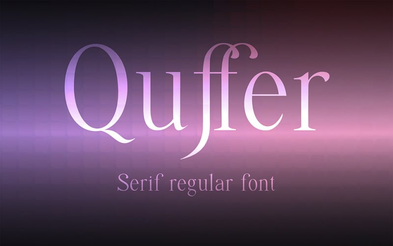 Quffer, fuente regular Serif
