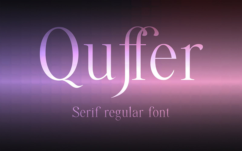Quffer, звичайний шрифт із зарубками