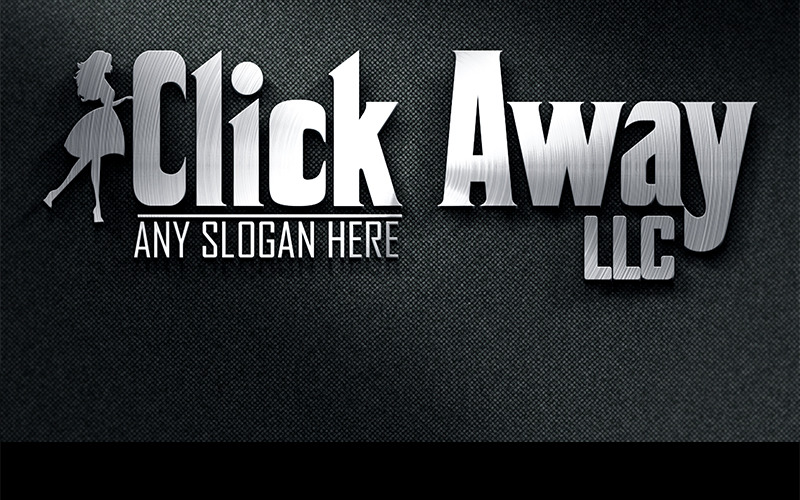 Clickaway - шаблон свадебного логотипа