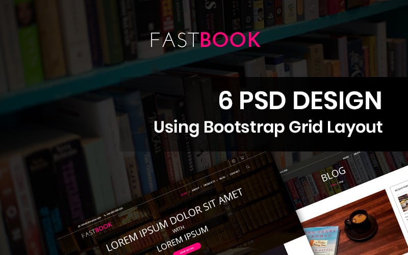 Fastbook - Book Store PSD Template