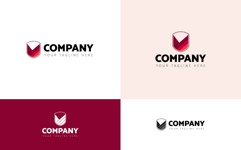 Download Шаблон логотипа "Insurance Logo Template" / Insurance Logo Template - Шаблон логотипа на тему графика insurance logo simple modern clean purple pink shield banking