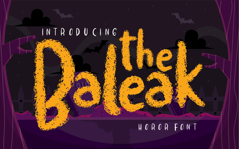 De baleak | Decoratief Horror-lettertype