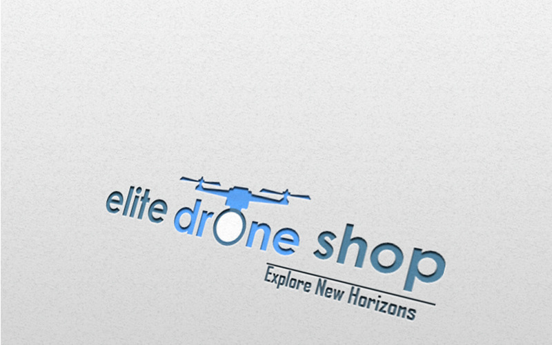Элитный дрон - шаблон бизнес-логотипа