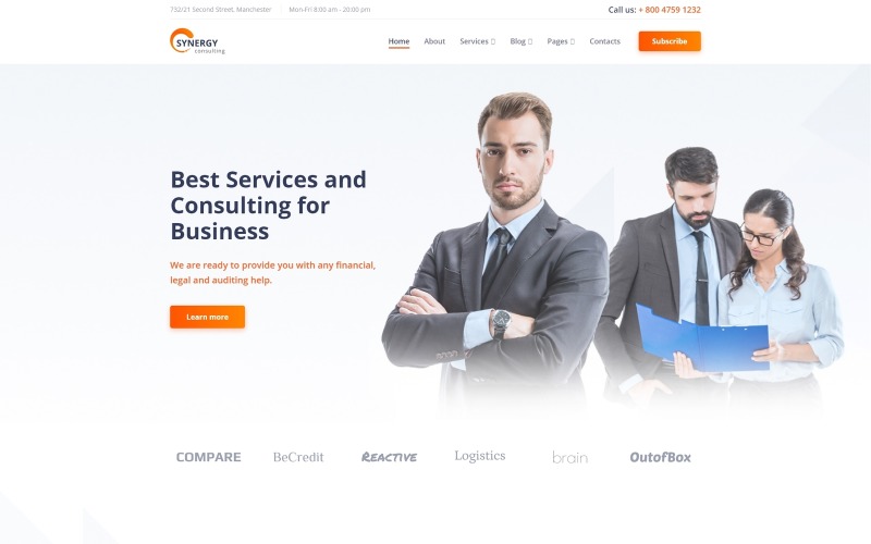 Synergy - Consulting Agency Multipage HTML Web Template
