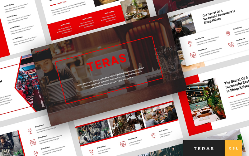 Teras - Презентация ресторана Google Slides