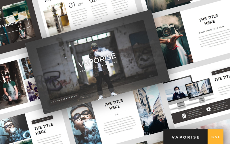 Vaporise - Vape & Vapor Präsentation Google Slides
