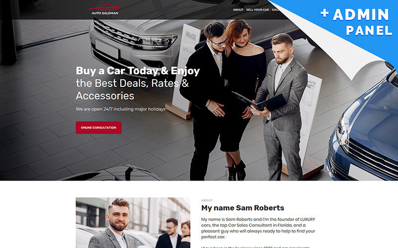 шаблон целевой страницы auto saleman