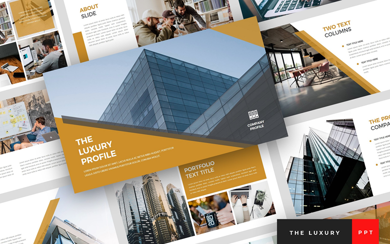 De Luxe - Pitch Deck Presentatie PowerPoint-sjabloon