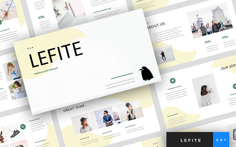 Lefite - Magazine et présentation créative - Modèle Keynote