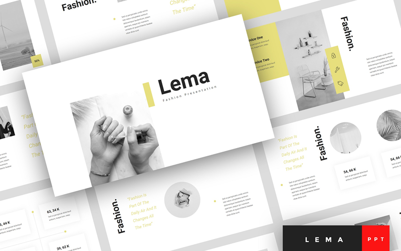 Lema - Шаблон PowerPoint для презентації моди