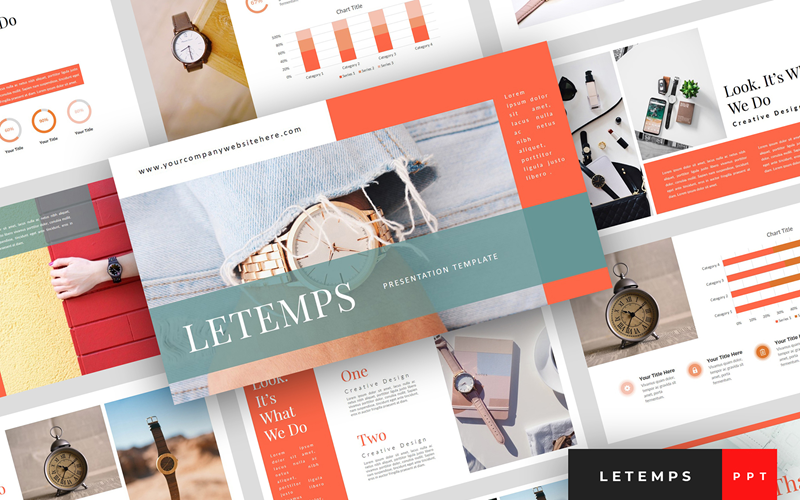 Letemps - Watch Presentation PowerPoint template