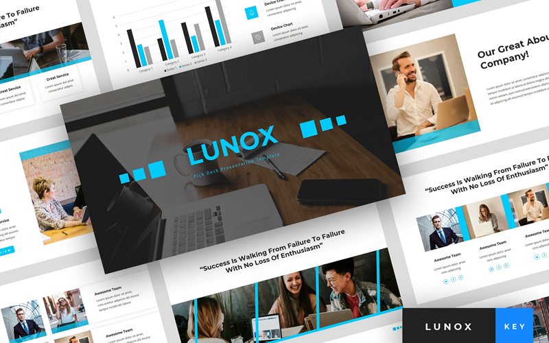 Lunox - Presentazione del Pitch Deck - Modello di Keynote